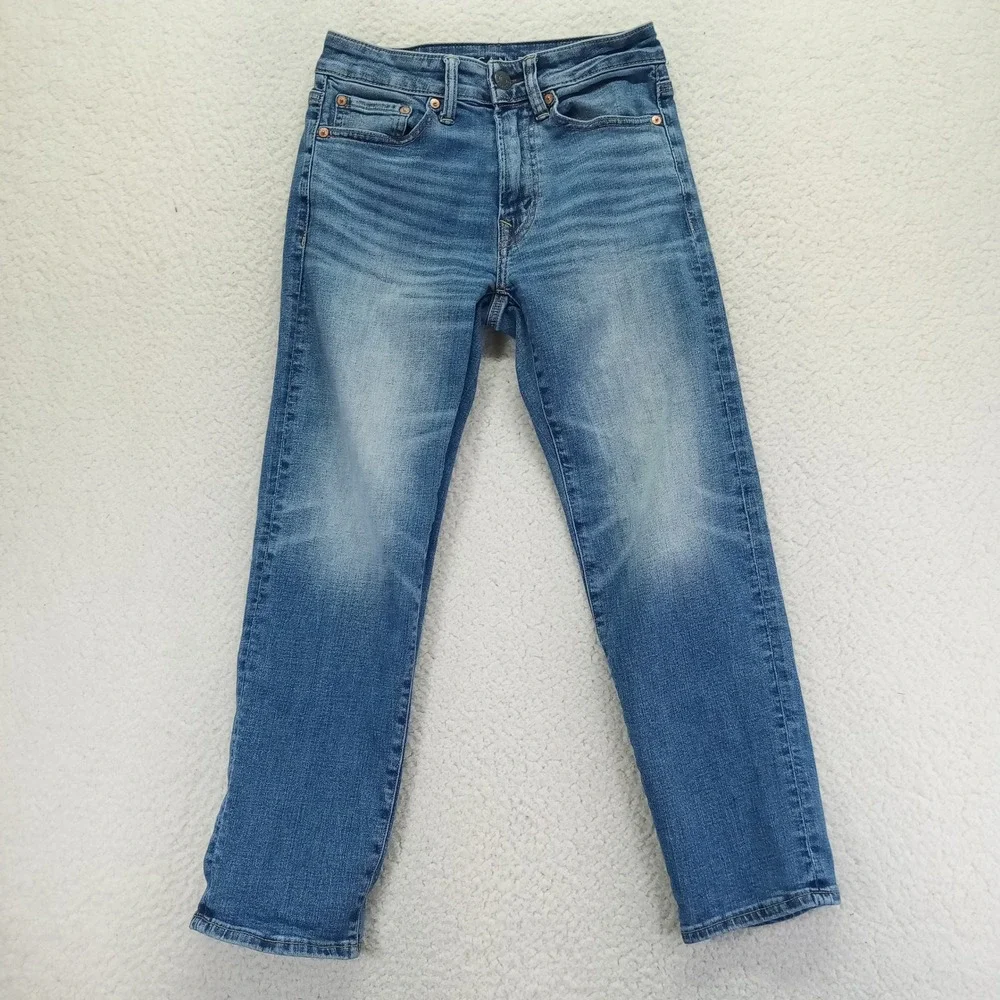 American‎ Eagle Skinny Jeans Medium Wash Blue Denim Size 26x28 Stretch Pants